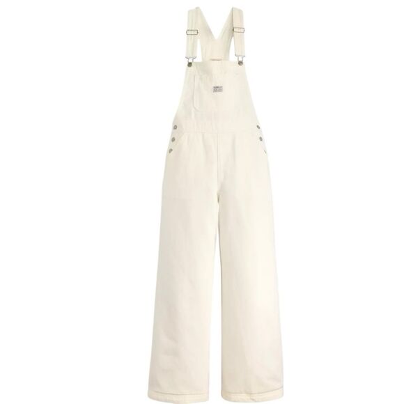 Levi’s XL Off White Wide Leg Baggy Denim Overalls NWT - Picture 6 of 16